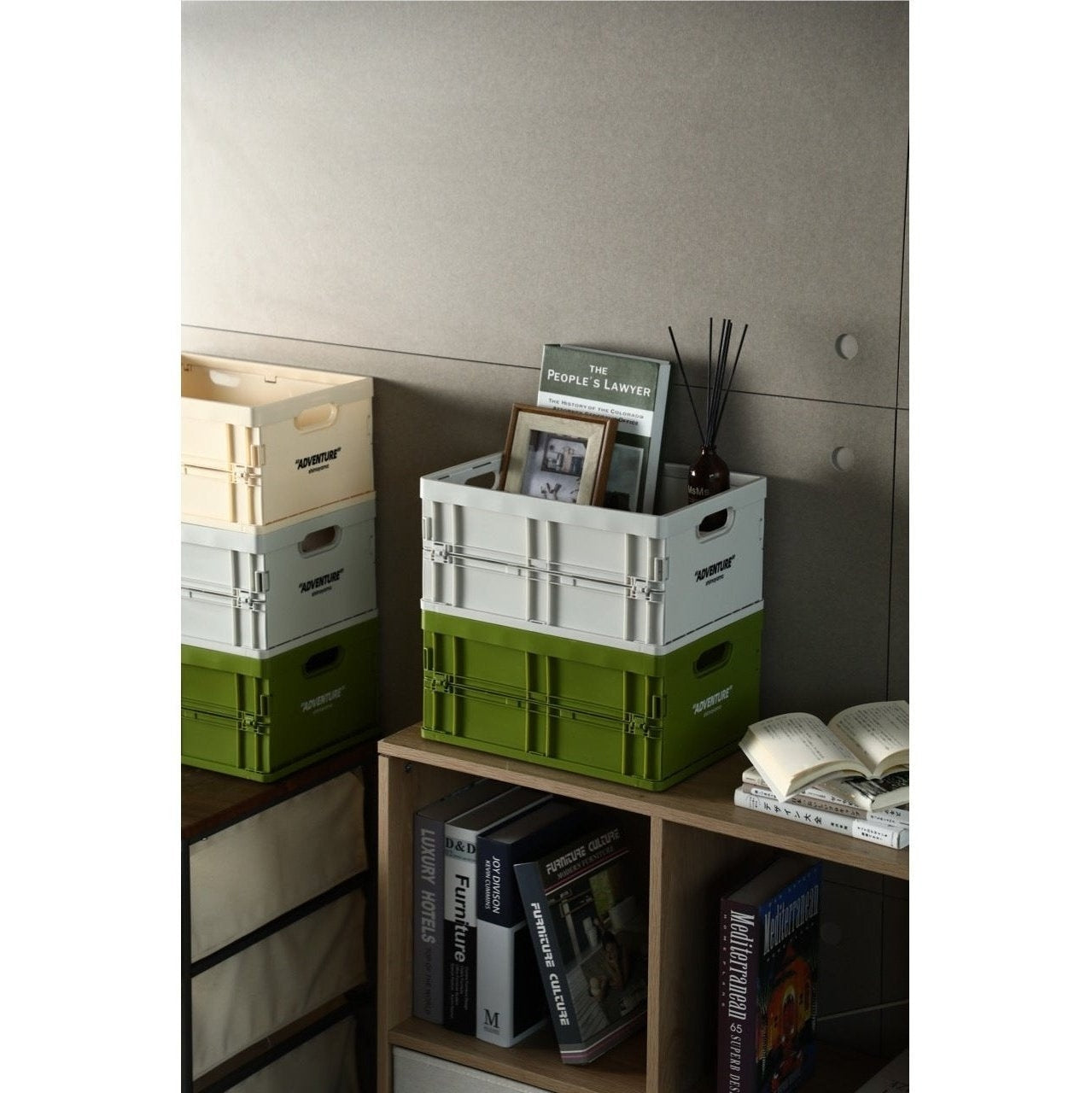 Caisse de Rangement Pliable PP Empilable A4 34x24cm 8kg Bureau Documents Livres | Restfield
