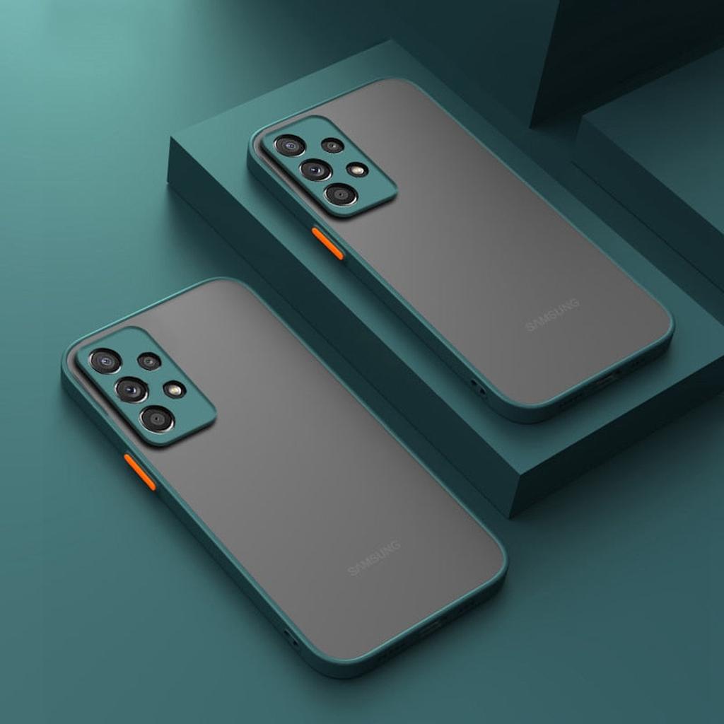 Schokbestendige Matte Siliconen Telefoonhoes Samsung Galaxy Case met Kleuraccenten Bescherming Smartphone | Sansoti
