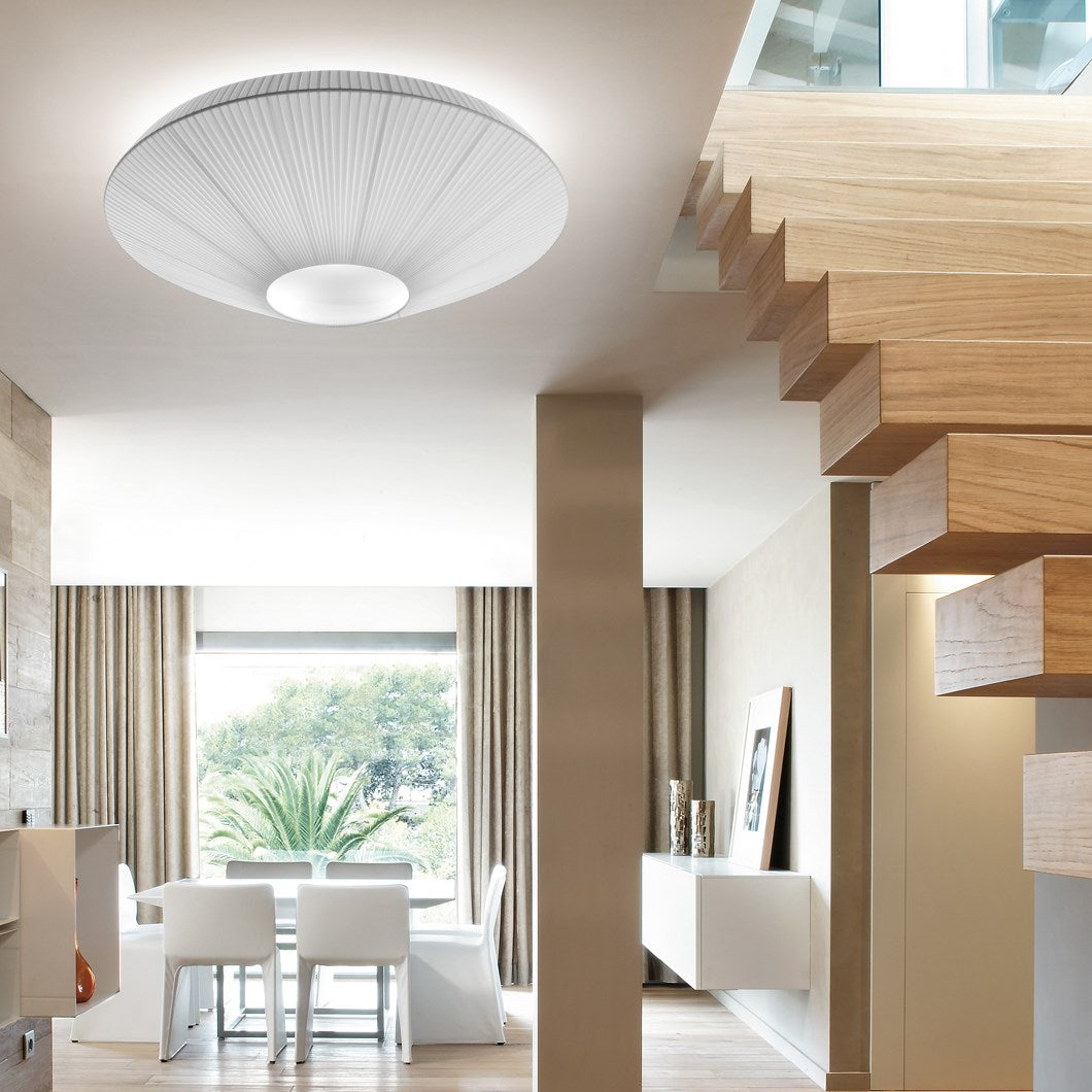 Plafondlamp Oosterse Stijl Stoffen Kap Zachte Verlichting voor Eetkamer Woonkamer Dimbaar 3 Maten | Sansoti