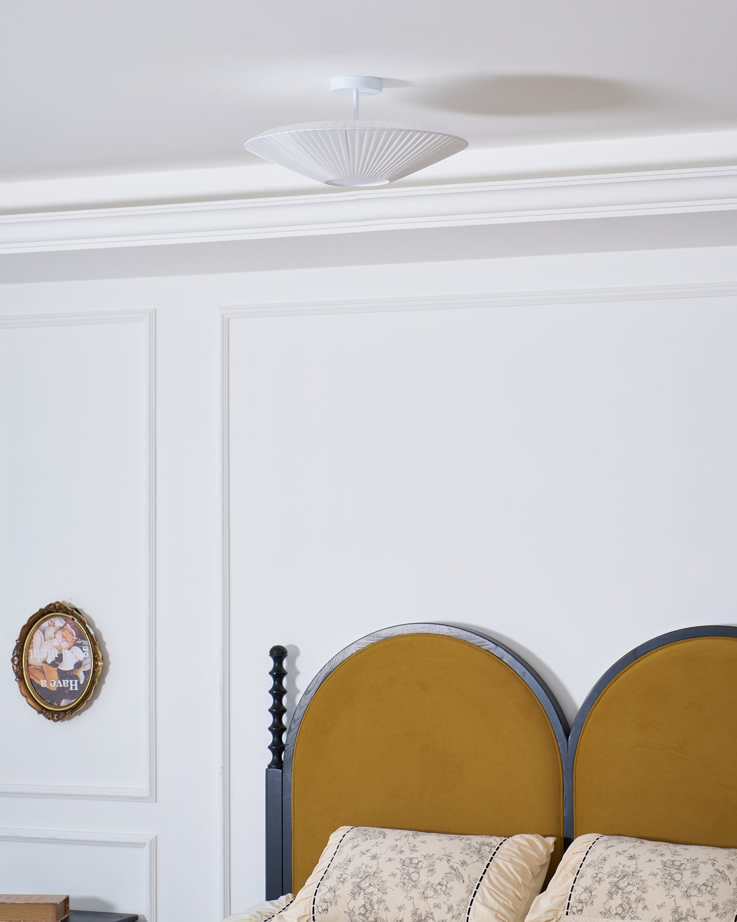 Plafondlamp Oosterse Stijl Stoffen Kap Zachte Verlichting voor Eetkamer Woonkamer Dimbaar 3 Maten | Sansoti