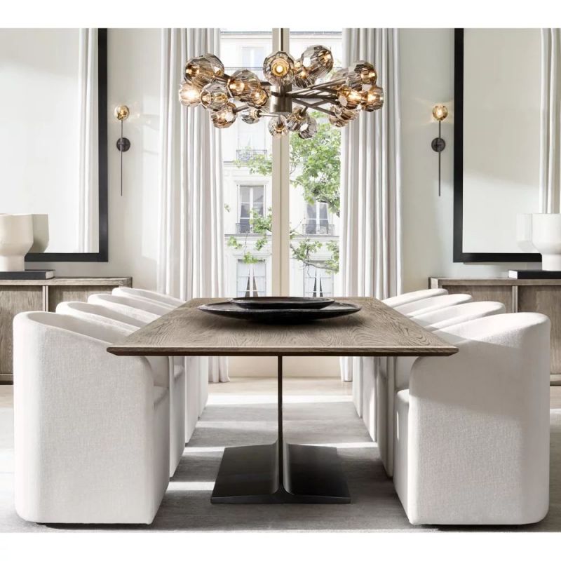 Applique murale en cristal avec boule en verre et finition en laiton pour un éclairage d’ambiance du salon, de la chambre et de l’entrée | Sansoti