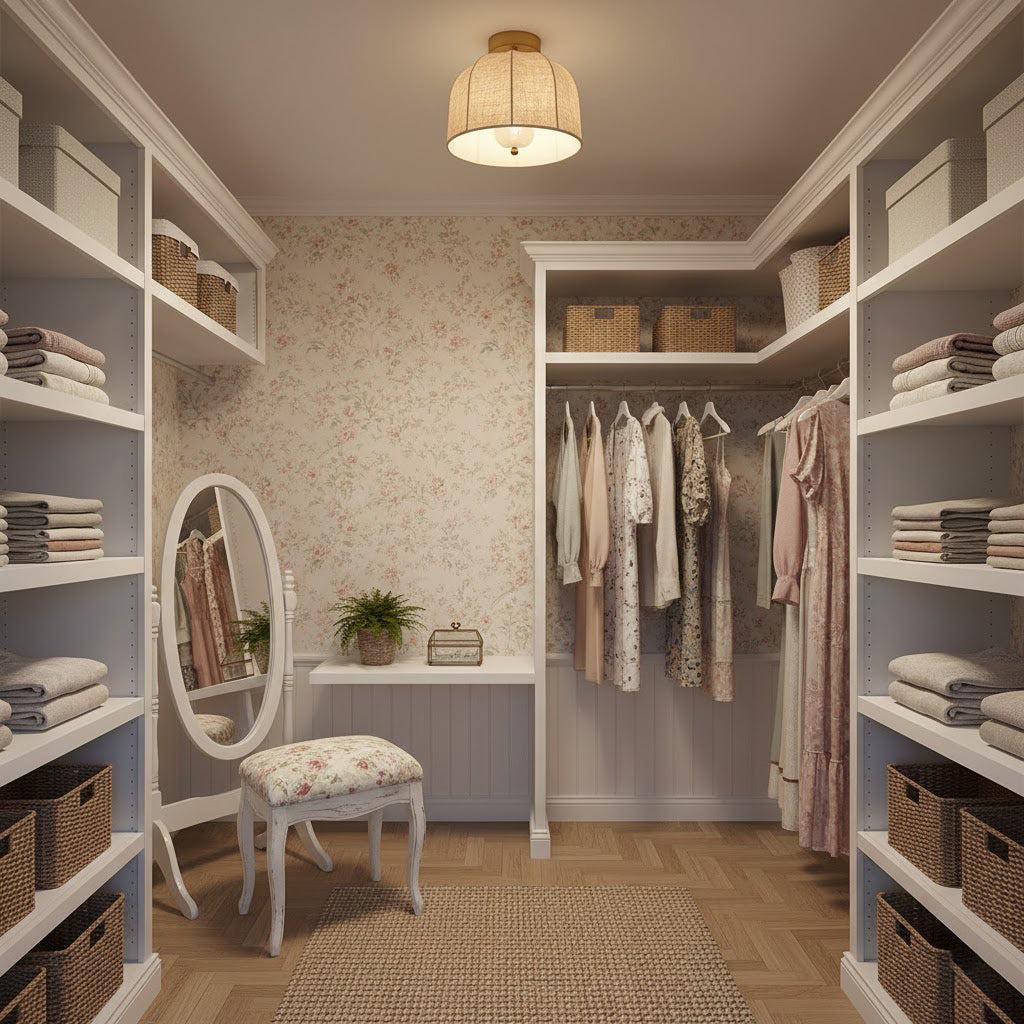 Linnen plafondlamp met gouden ijzeren frame rustiek design warm sfeerlicht voor slaapkamer woonkamer hal entree landelijk | Sansoti
