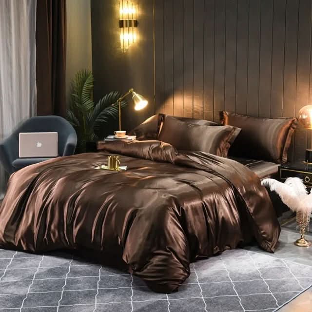 Zijden Dekbedovertrek Natuurlijke Moerbeizijde 100% Premium Satijn Ademend Temperatuurregelerend Hypoallergeen Luxe Beddengoed Slaapreductie Huidvriendelijk | Sansoti