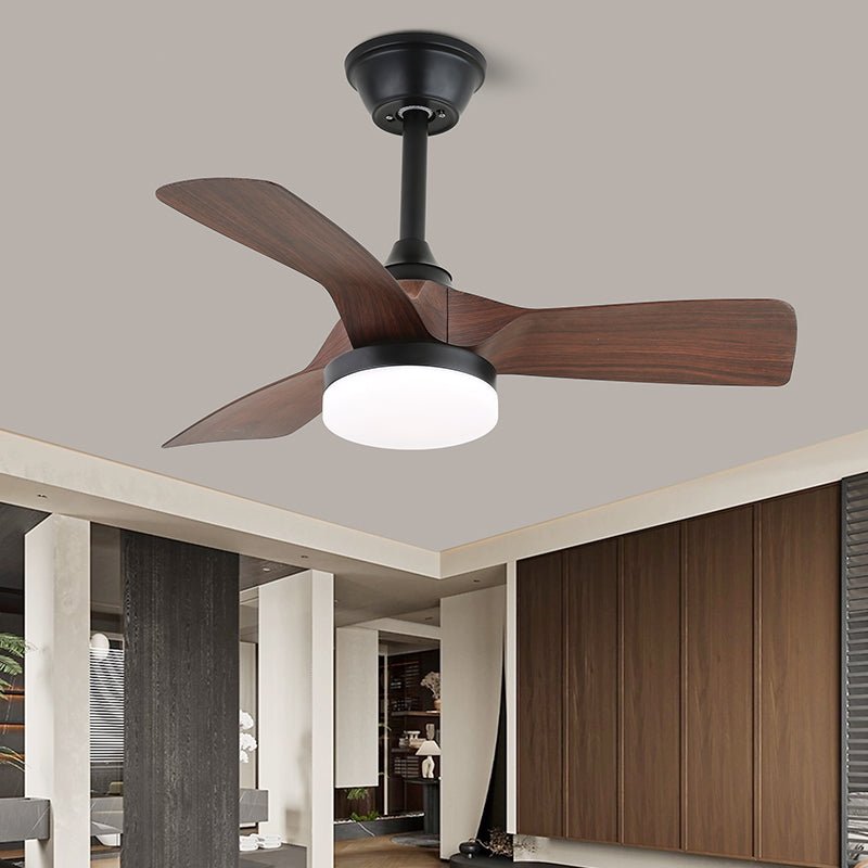 Plafondventilator met Verlichting Scandinavisch Design Zwart Hout 61-80cm | Sansoti