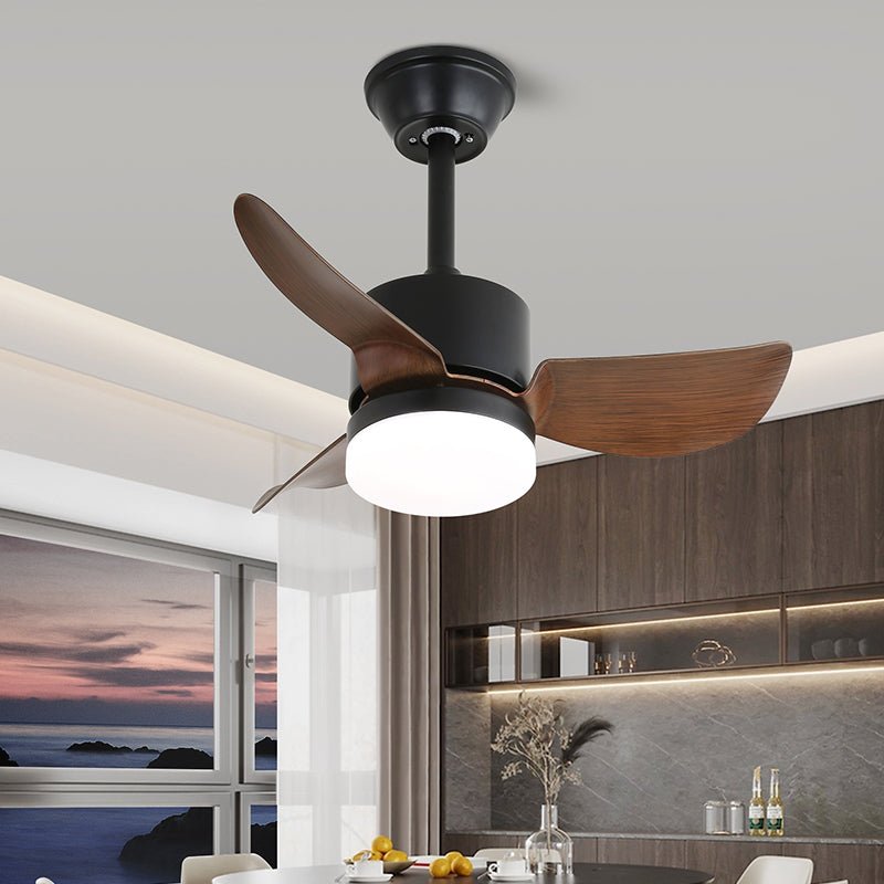 Plafondventilator met Verlichting Scandinavisch Design Zwart Hout 61-80cm | Sansoti