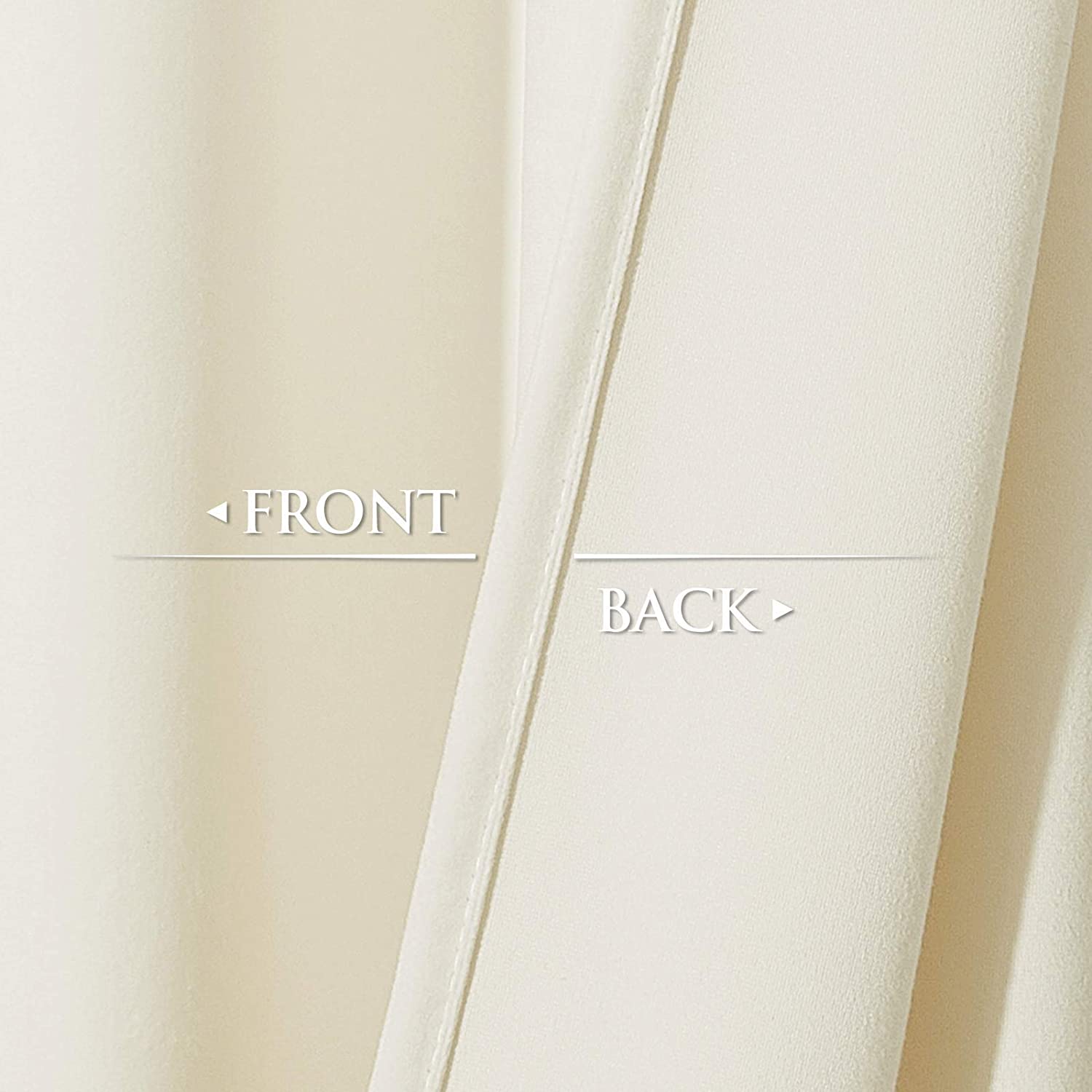 Velvet Blackout Curtains with Silver Rings 2 Panels | Sansoti