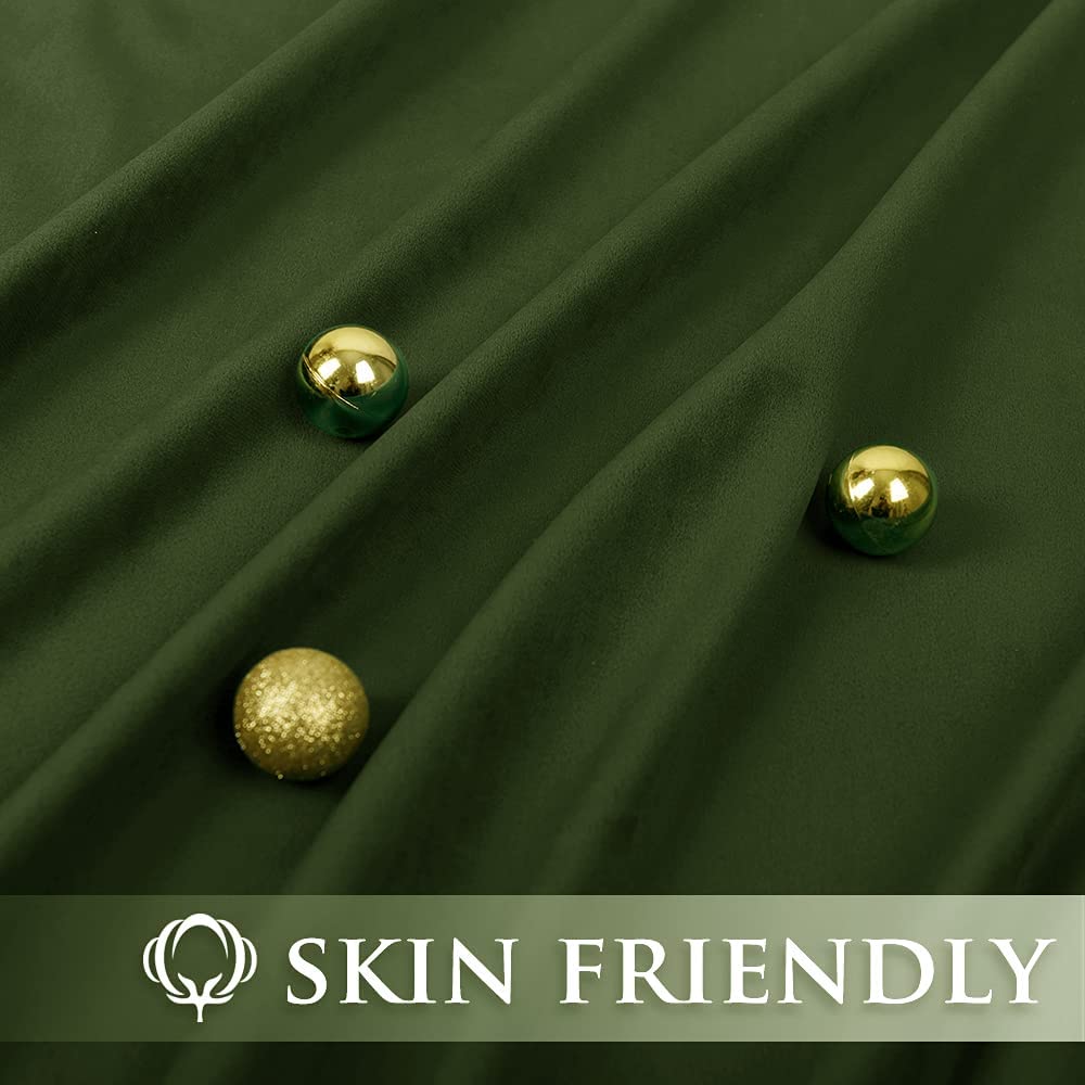 Velvet Blackout Curtains with Silver Rings 2 Panels | Sansoti