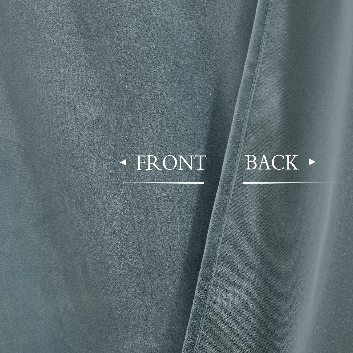 Velvet Blackout Curtains with Silver Rings 2 Panels | Sansoti