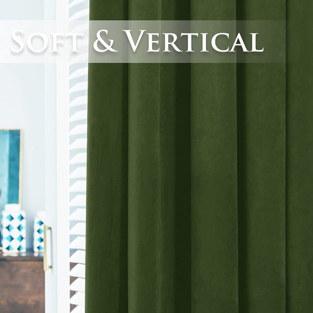 Velvet Blackout Curtains with Silver Rings 2 Panels | Sansoti