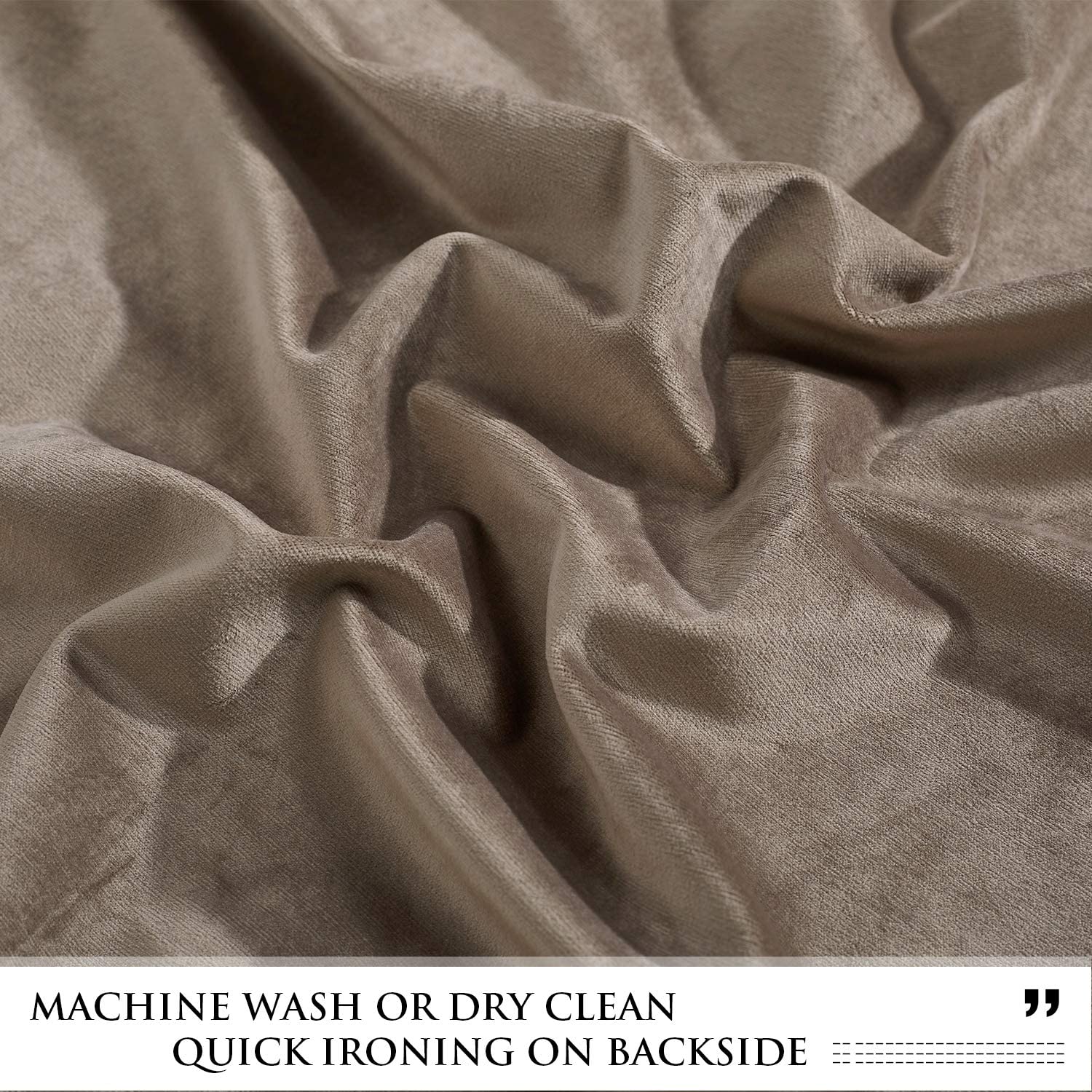 Velvet Blackout Curtains with Silver Rings 2 Panels | Sansoti