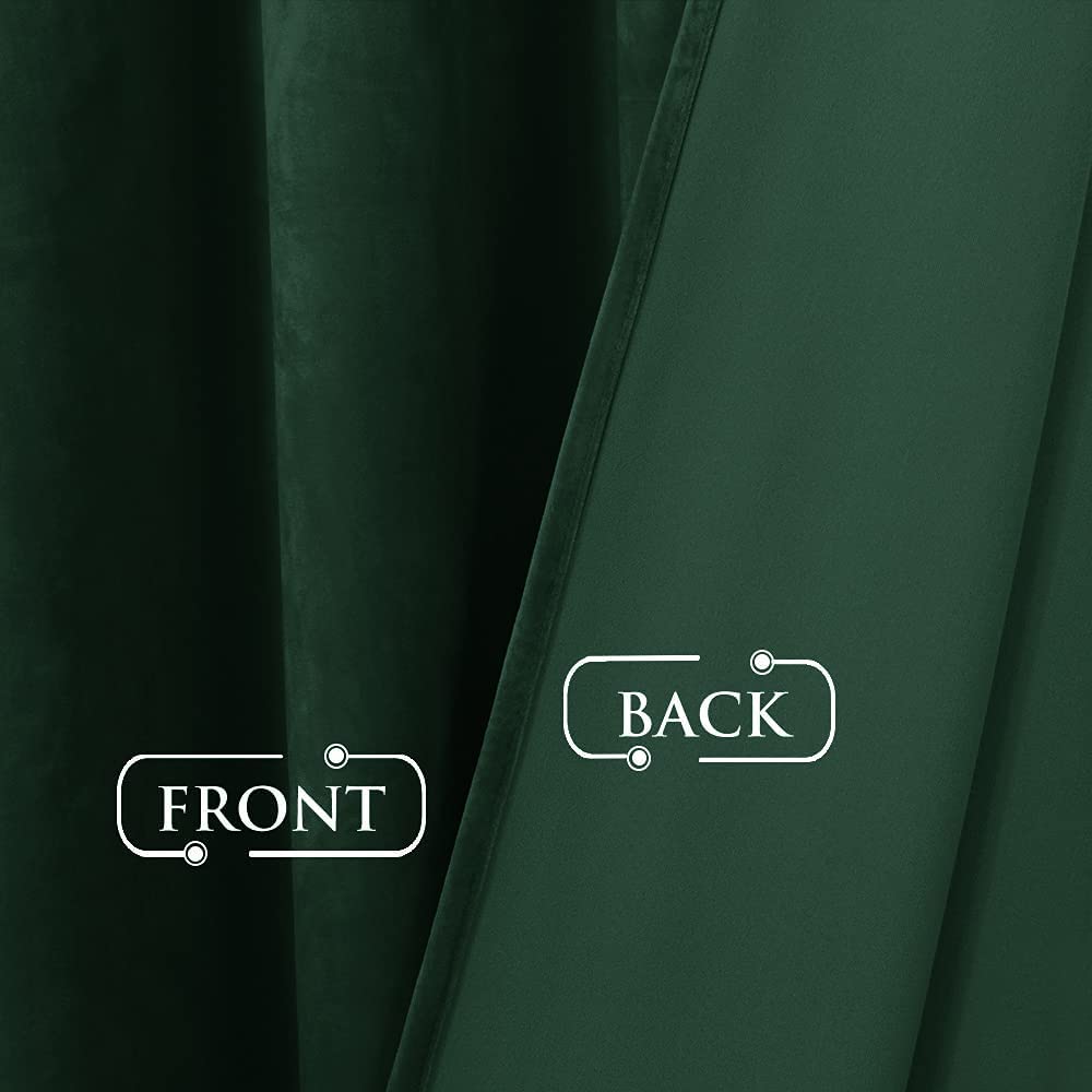 Velvet Blackout Curtains with Silver Rings 2 Panels | Sansoti