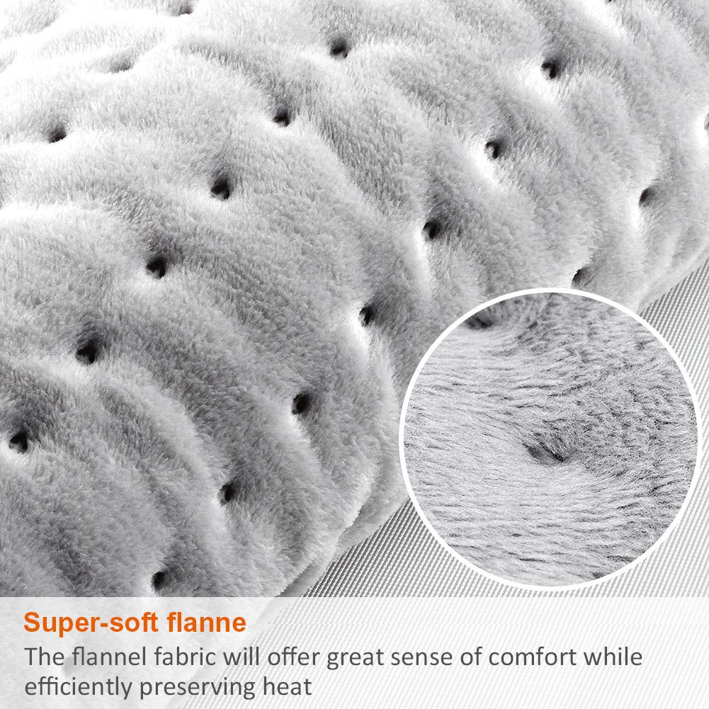 Electric Heating Pad with 10 Temperature Settings and Timer for Back Neck Abdomen Legs Pain Relief | Sansoti