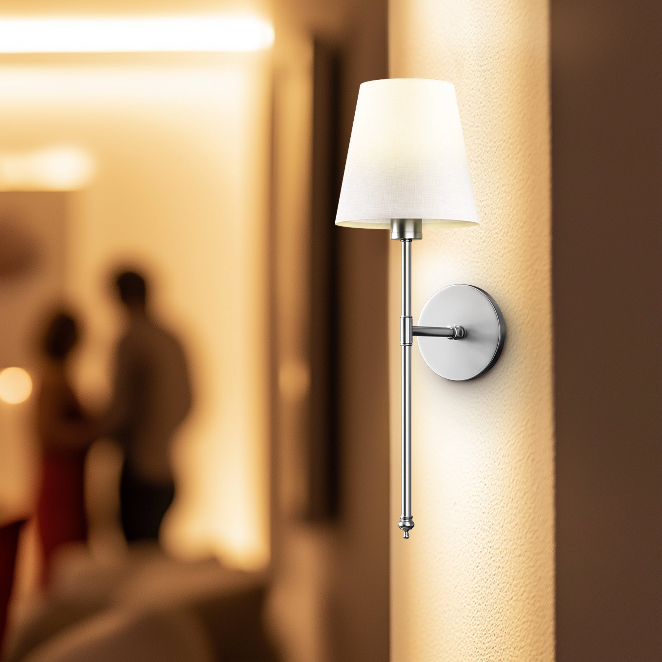 Applique murale sans perçage Sans fil 2 pièces Télécommande Dimmable Température de couleur réglable | Restfield