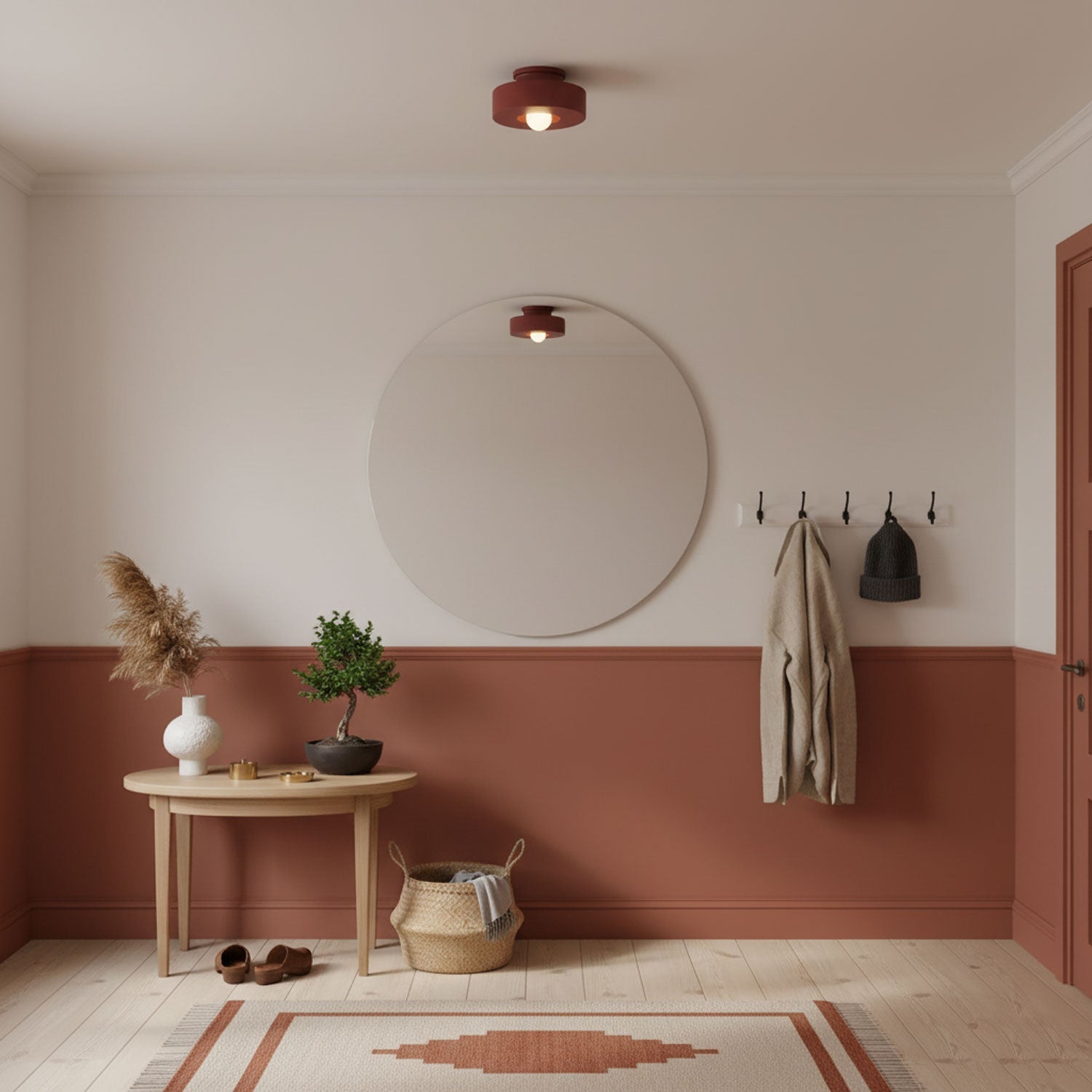 Plafondlamp Simon met Gestapelde Cilindervormen Hars Beschikbaar in Rood Groen Zwart E26 E27 Fitting Ø30×15cm Minimalistisch Design Geometrisch Sculptuur Verlichtingselement | Sansoti
