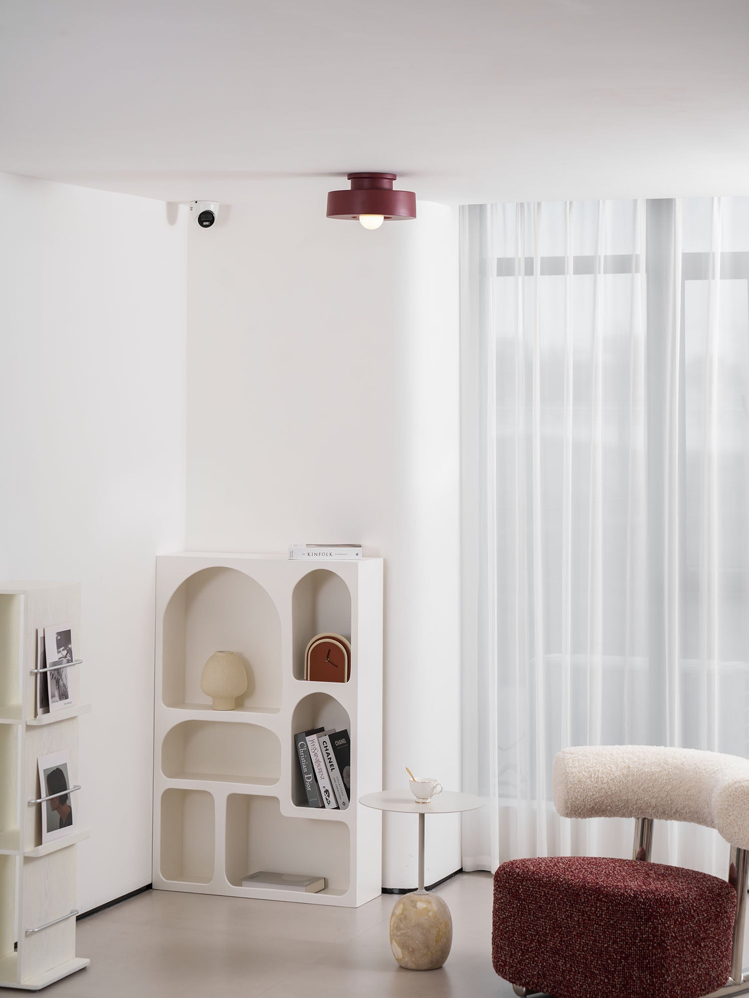 Plafondlamp Simon met Gestapelde Cilindervormen Hars Beschikbaar in Rood Groen Zwart E26 E27 Fitting Ø30×15cm Minimalistisch Design Geometrisch Sculptuur Verlichtingselement | Sansoti