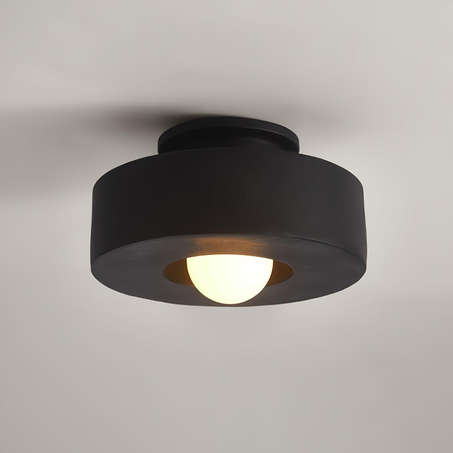 Plafondlamp Simon met Gestapelde Cilindervormen Hars Beschikbaar in Rood Groen Zwart E26 E27 Fitting Ø30×15cm Minimalistisch Design Geometrisch Sculptuur Verlichtingselement | Sansoti