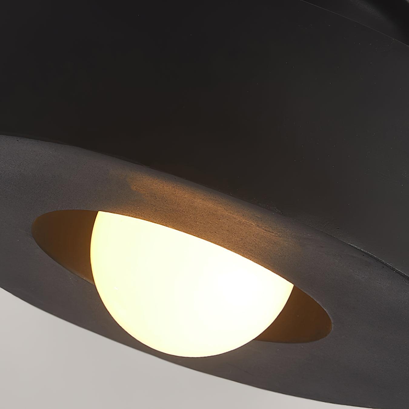 Plafondlamp Simon met Gestapelde Cilindervormen Hars Beschikbaar in Rood Groen Zwart E26 E27 Fitting Ø30×15cm Minimalistisch Design Geometrisch Sculptuur Verlichtingselement | Sansoti