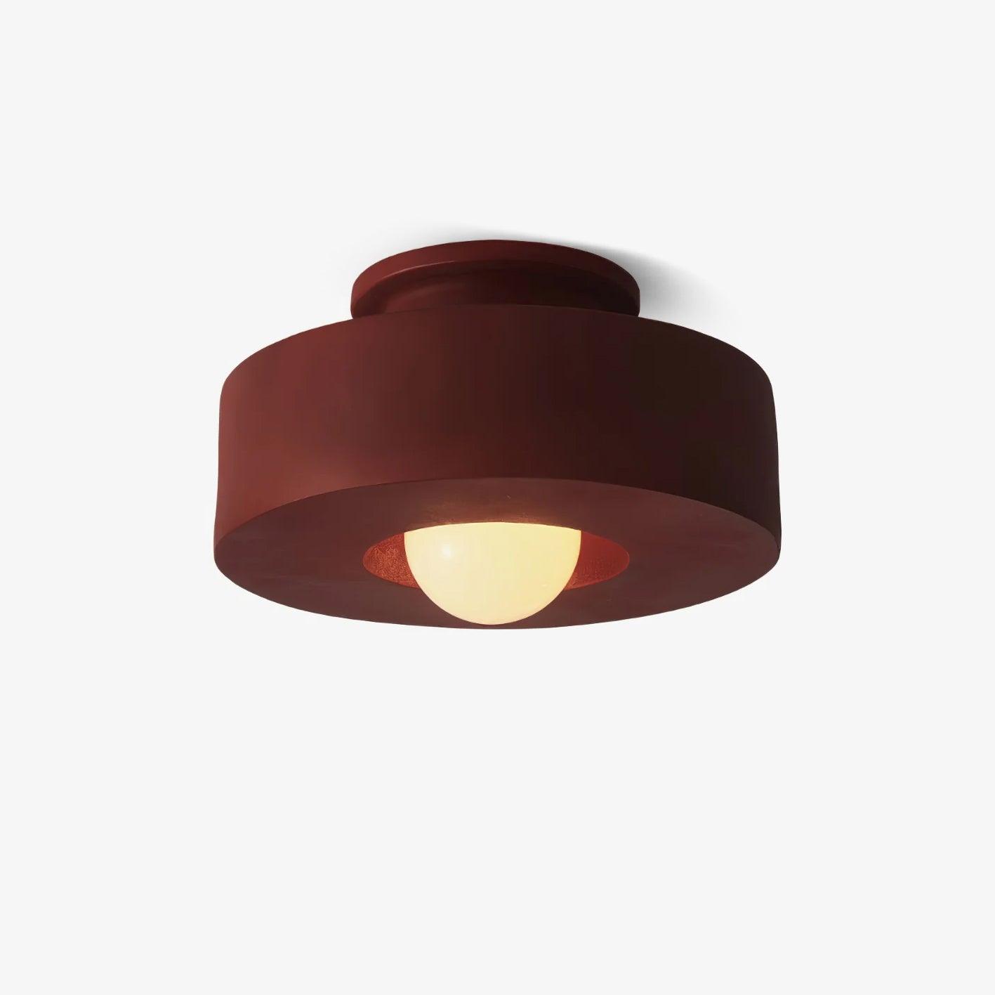Plafondlamp Simon met Gestapelde Cilindervormen Hars Beschikbaar in Rood Groen Zwart E26 E27 Fitting Ø30×15cm Minimalistisch Design Geometrisch Sculptuur Verlichtingselement | Sansoti