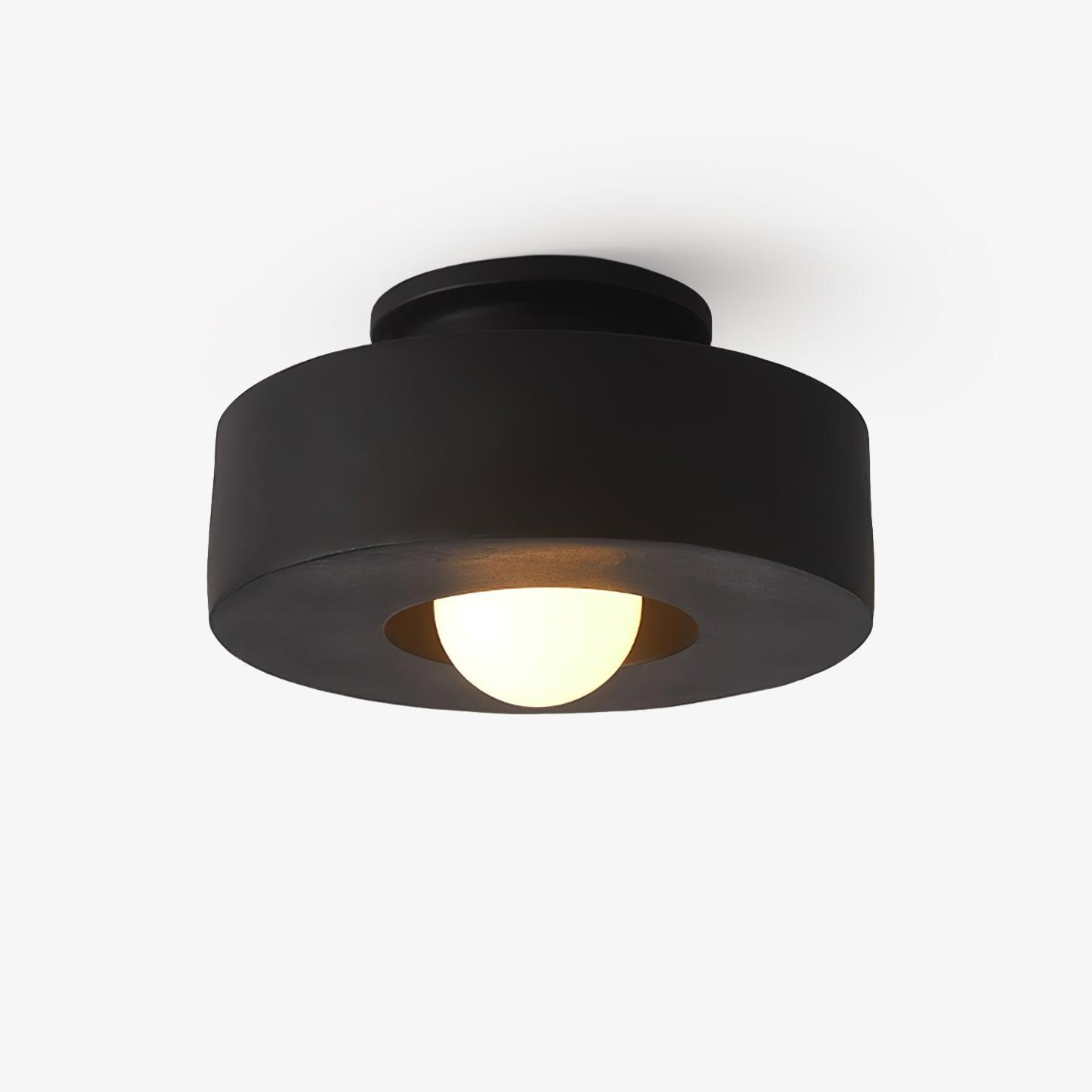 Plafondlamp Simon met Gestapelde Cilindervormen Hars Beschikbaar in Rood Groen Zwart E26 E27 Fitting Ø30×15cm Minimalistisch Design Geometrisch Sculptuur Verlichtingselement | Sansoti