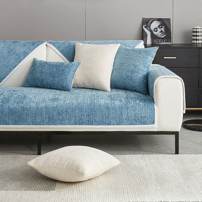 Chenille Sofa Cover Water-Repellent Anti-Slip for Sofa Armchair Corner Sofa Furniture Protection Washable Stretch | Sansoti