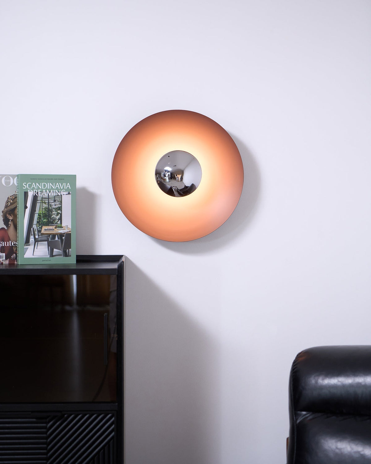 Round LED Wall Light Eclipse Metal Ceiling Light Modern Minimalist Lighting Living Room Bedroom | Sansoti