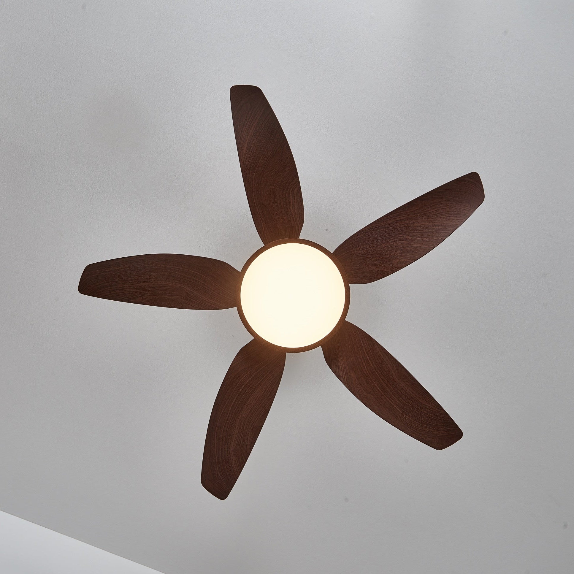 Plafondventilator met Verlichting Notenhout Messing Modern Design 3-Snelheden Afstandsbediening LED Geïntegreerd 35W Dimbaar Eiken Staal Luxe Scandinavisch Binnengebruik Woonkamer Slaapkamer Ventilator met Lampkap Ventilatie Koeling | Sansoti