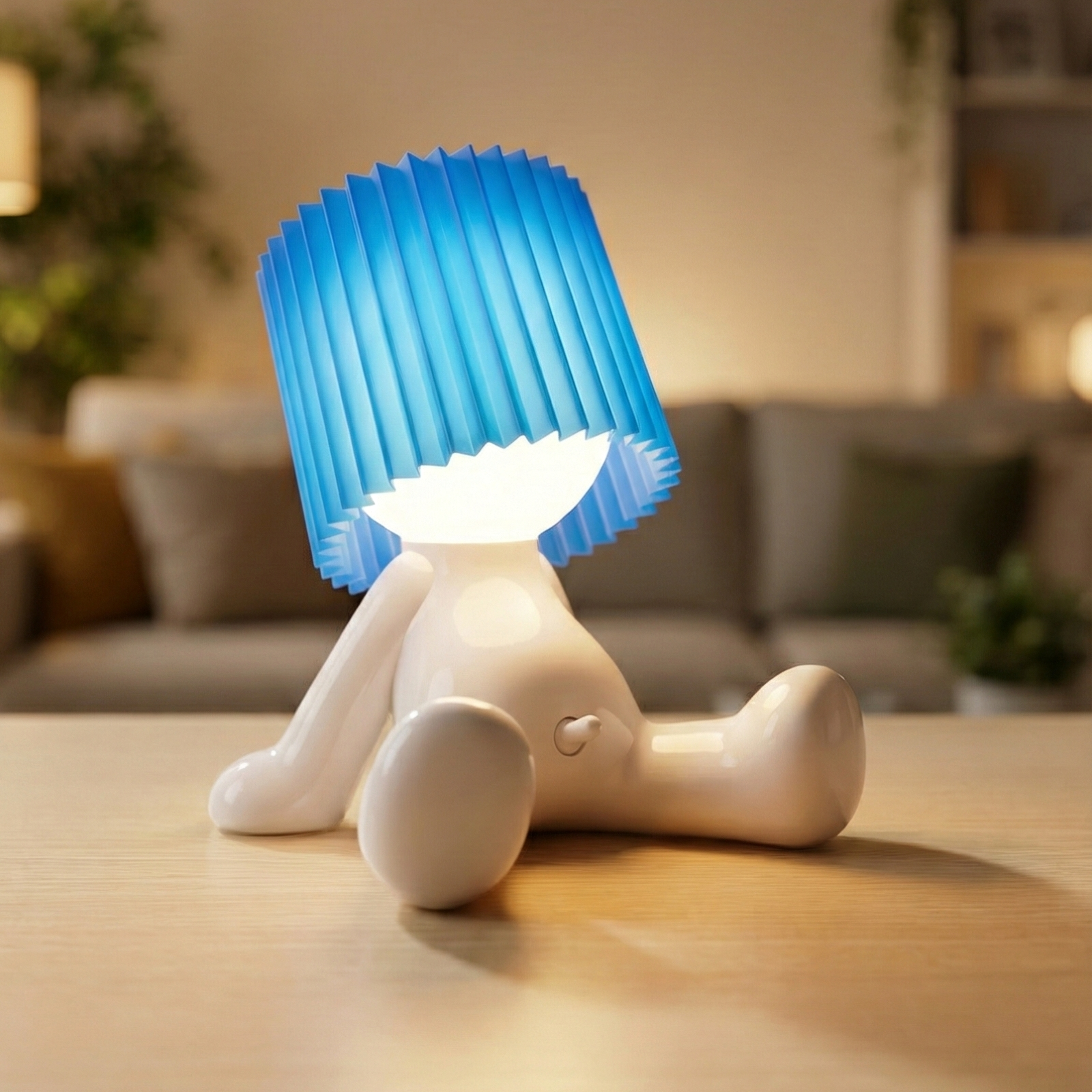 Zittende LED Tafellamp met Accu – Draadloos in 8 Kleuren | Sansoti
