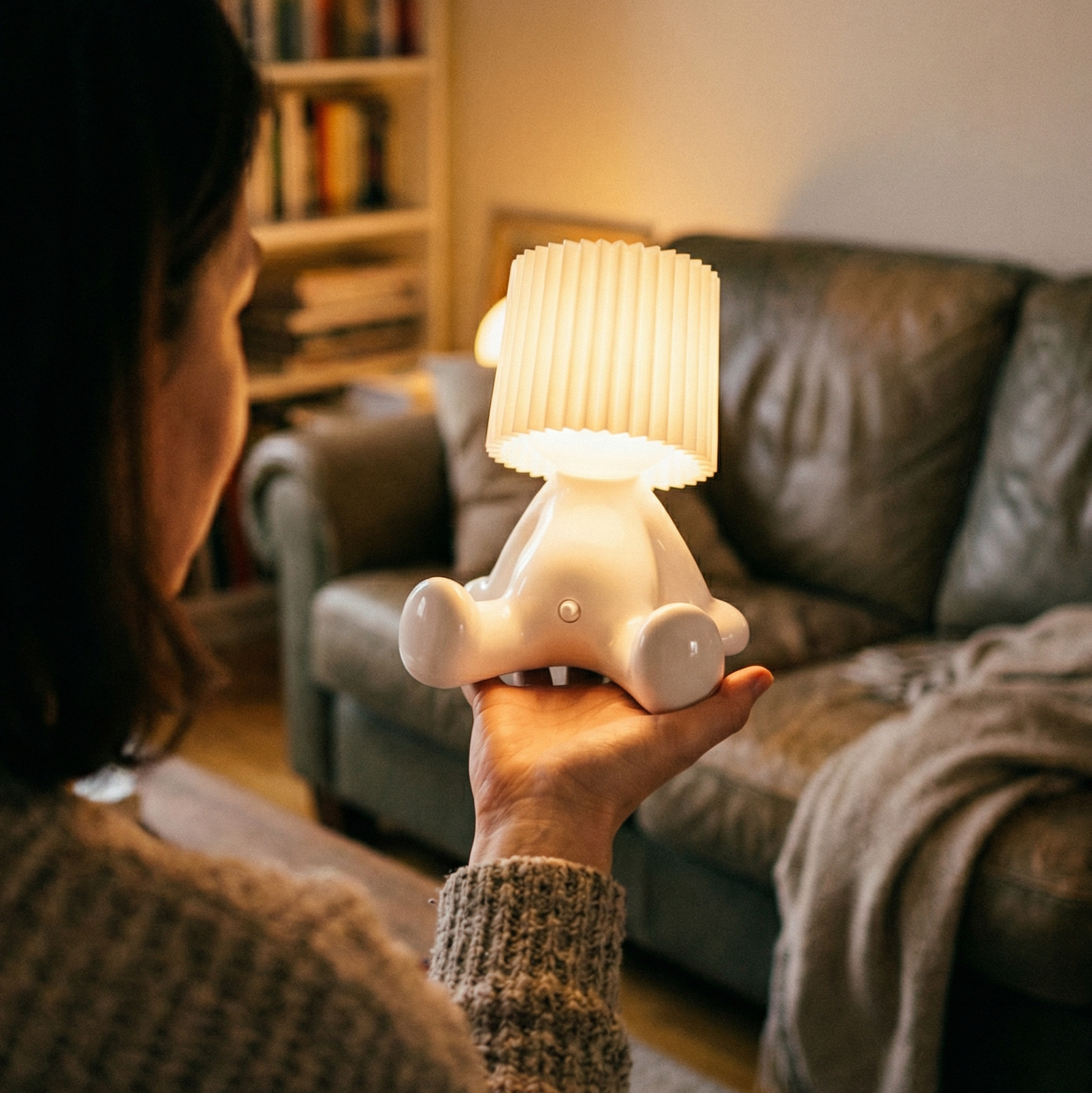 Zittende LED Tafellamp met Accu – Draadloos in 8 Kleuren | Sansoti