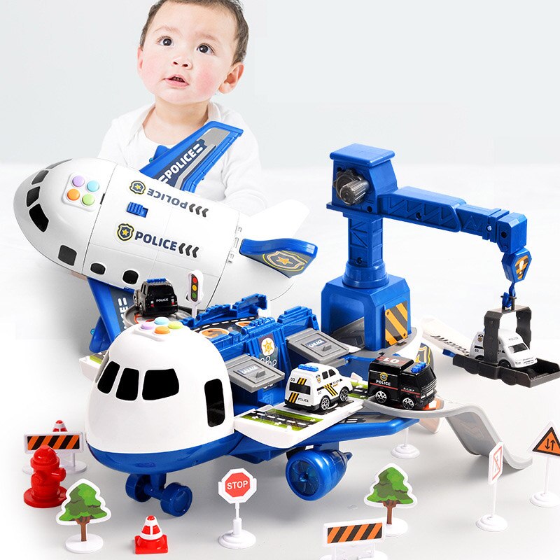 Set de jeu avion enfants 20 pièces véhicules de chantier aéroport 3-6 ans | Restfield