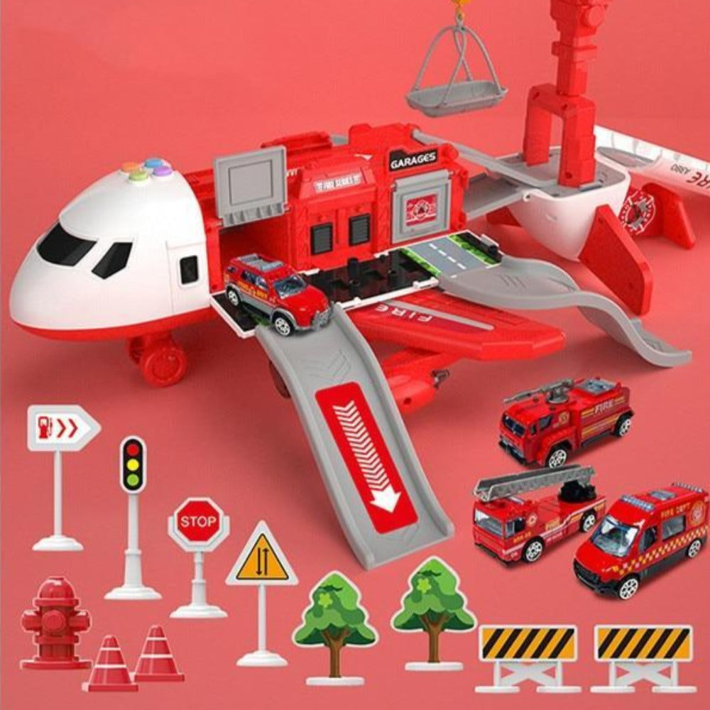 Flugzeug Spielset Kinder 20-teilig Baufahrzeuge Flughafen 3-6 Jahre | Restfield