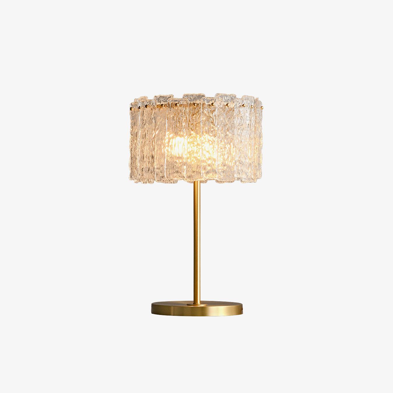 Glazen Tafellamp met Messing Voet – Design Verlichting voor Interieur | Sansoti