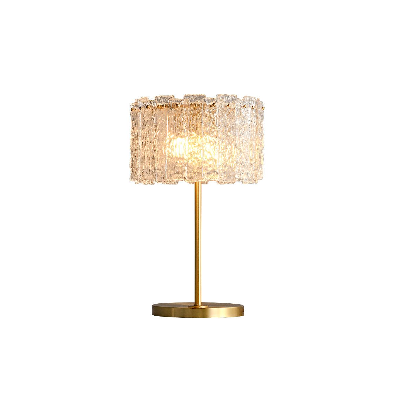 Glazen Tafellamp met Messing Voet – Design Verlichting voor Interieur | Sansoti