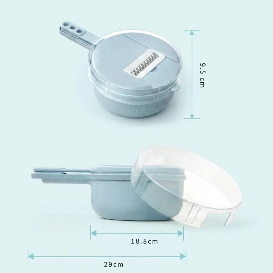 Multifunctionele Groentesnijder 8-in-1 met Opvangbak en Vergiet voor Keuken Mealprep Salade Fruitsalade | Sansoti