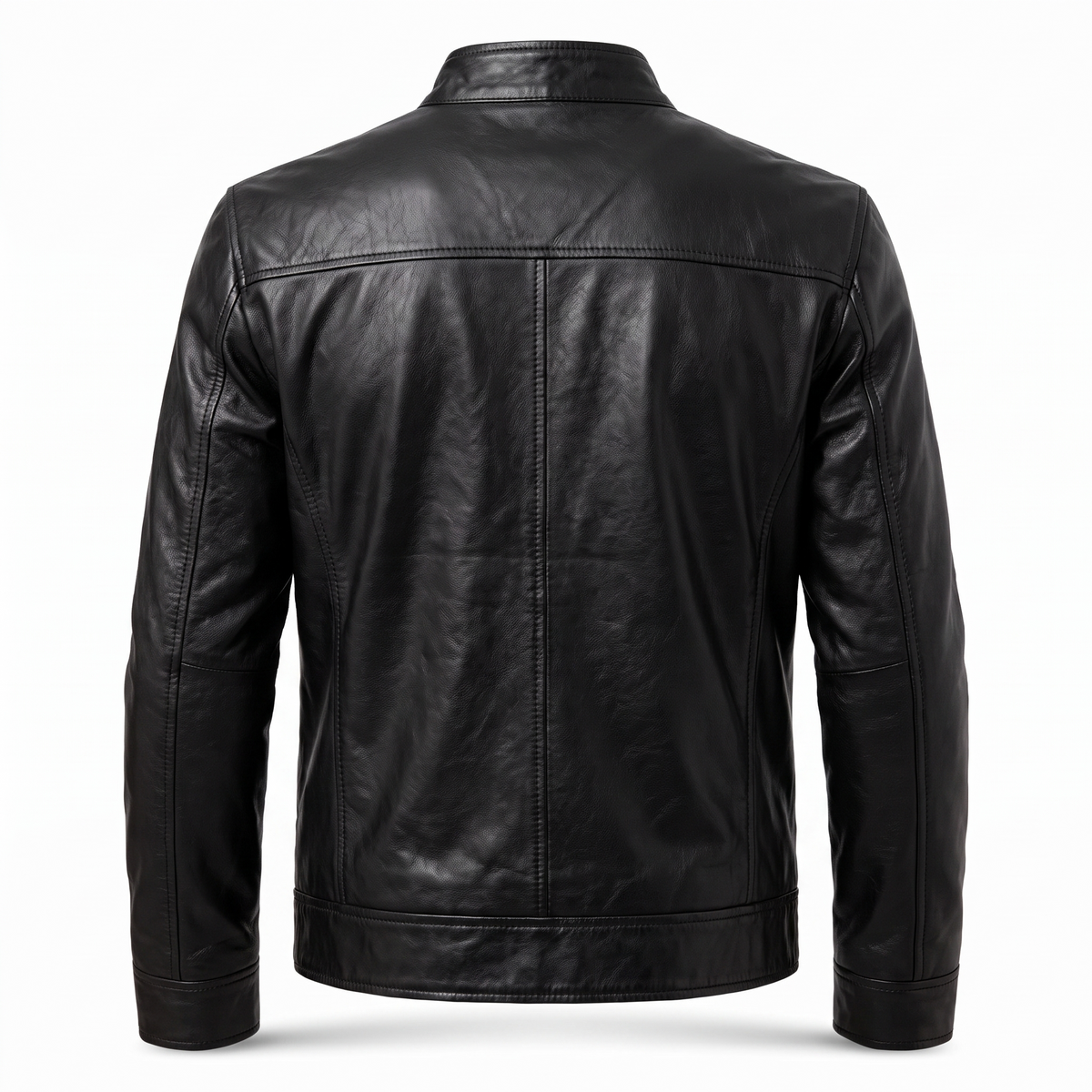 Leren Herenjack Staande Kraag Ritssluitingen Slim Fit Zwart Bruin Motorjack Herfst Winter Stijlvol Casual | Sansoti