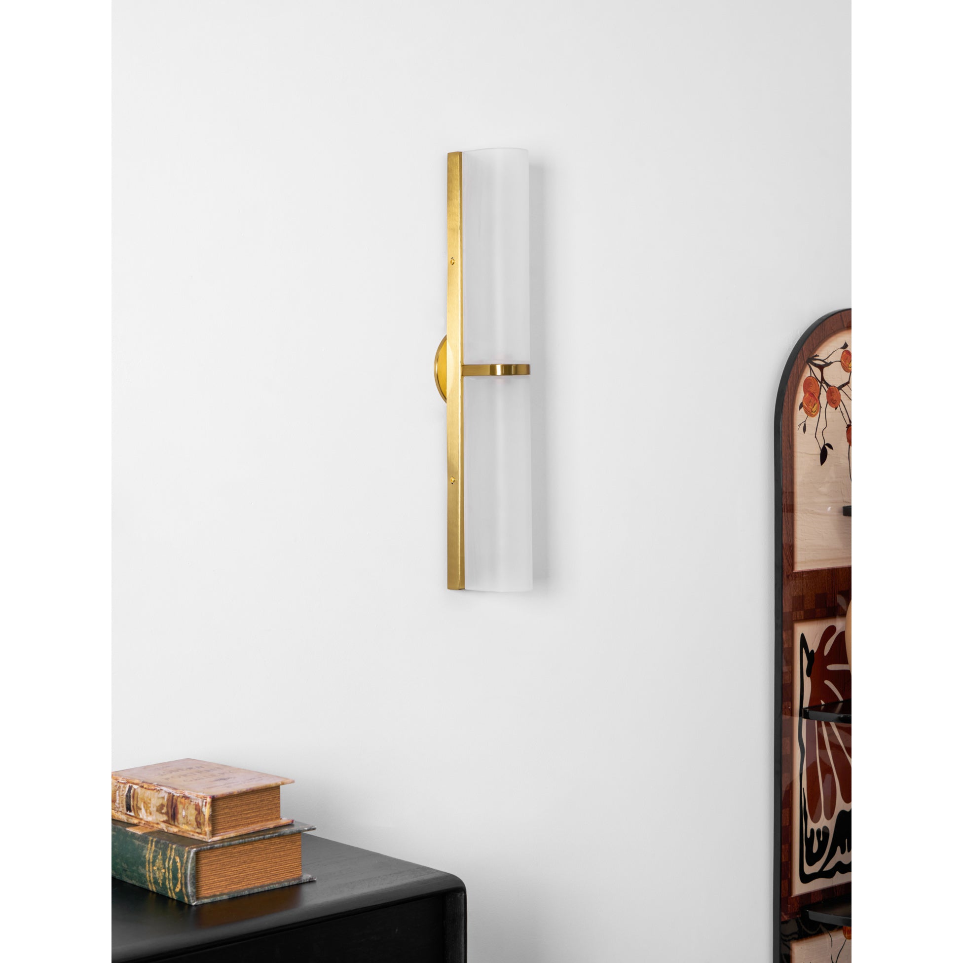 Smalle Buis Wandlamp met Glazen Kap – Moderne Wandverlichting voor Hal en Woonkamer | Sansoti