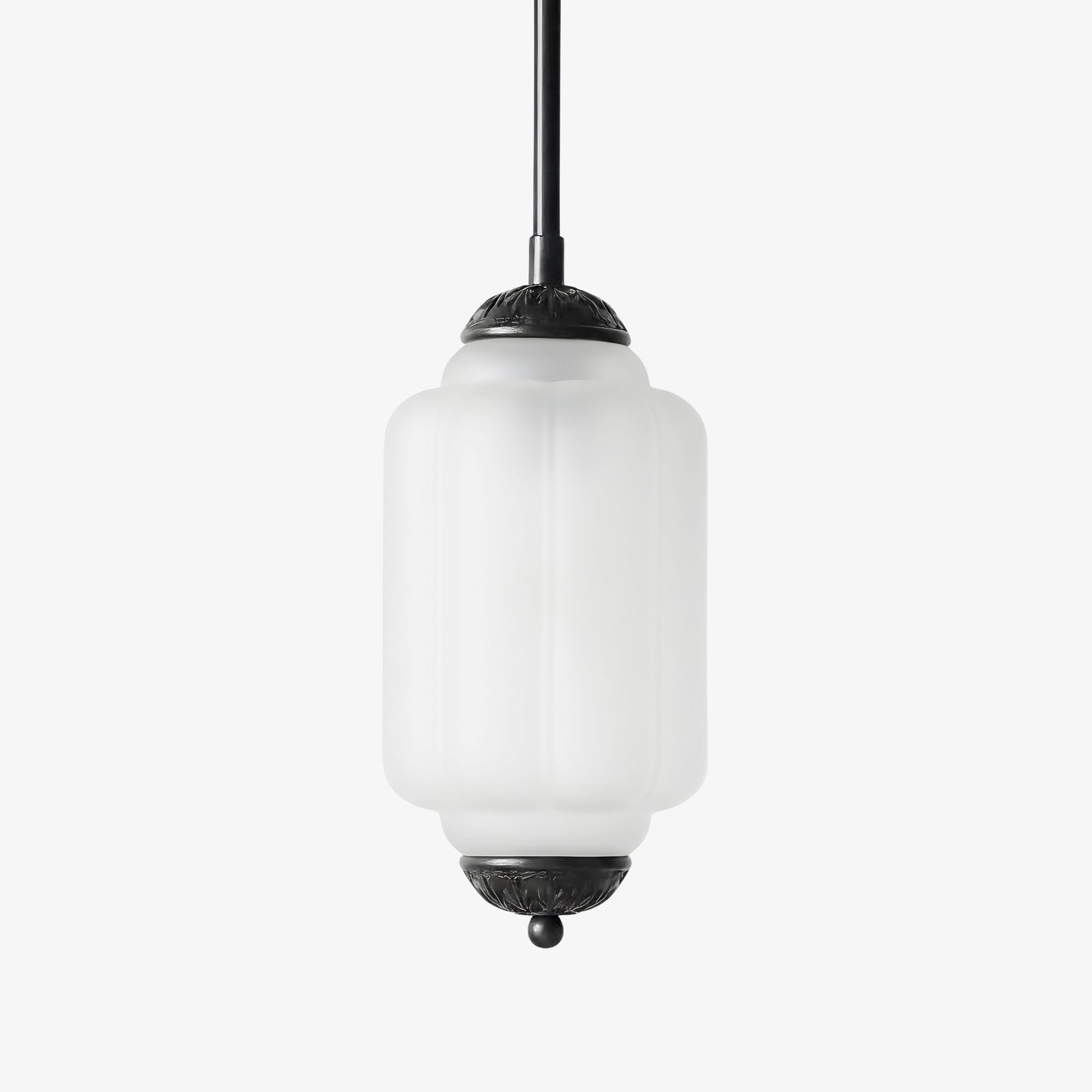 Vintage Melkglazen Hanglamp met Gegolfde Rand – Scandinavische Sfeerverlichting voor Keuken en Slaapkamer | Sansoti