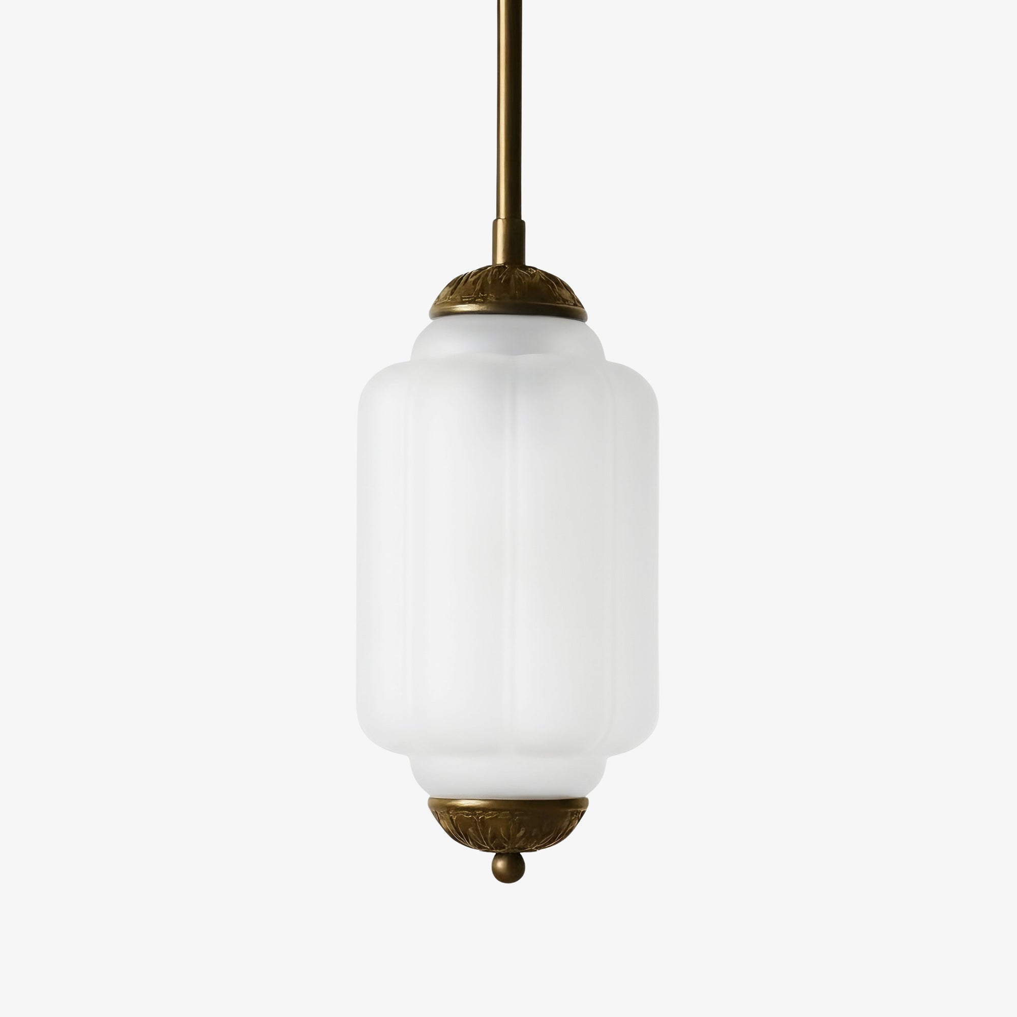 Vintage Melkglazen Hanglamp met Gegolfde Rand – Scandinavische Sfeerverlichting voor Keuken en Slaapkamer | Sansoti