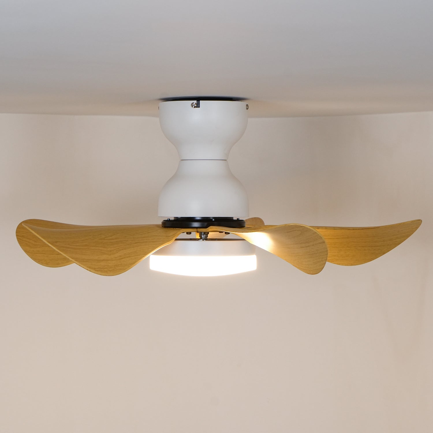 Plafondventilator met Geïntegreerde LED-verlichting Houteffect 74cm | Sansoti