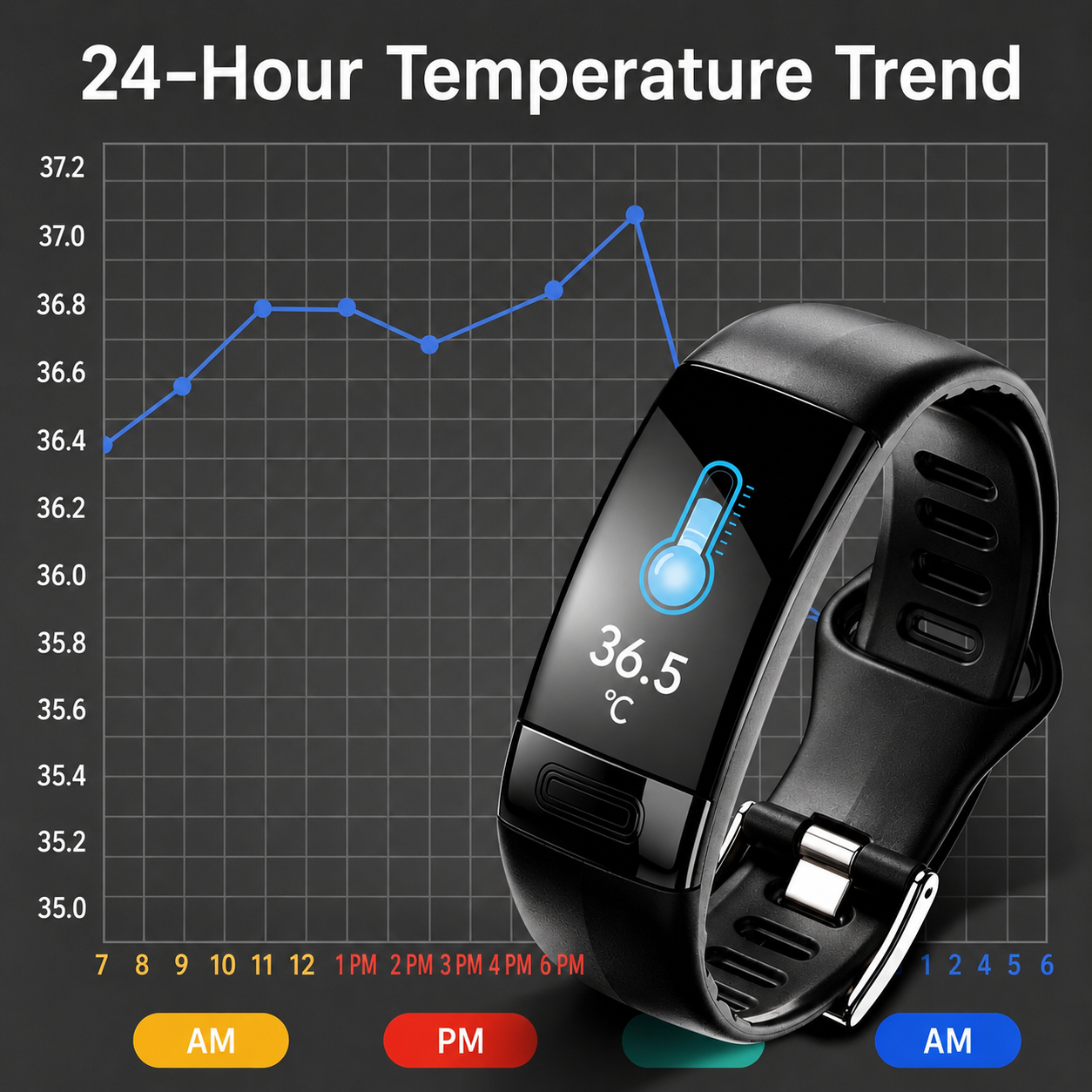 Smartwatch met EKG Hartslag Bloeddruk Slaaptracking Zwart Blauw Rood Gezondheidsmonitor Fitness Tracker Vitaro | Sansoti