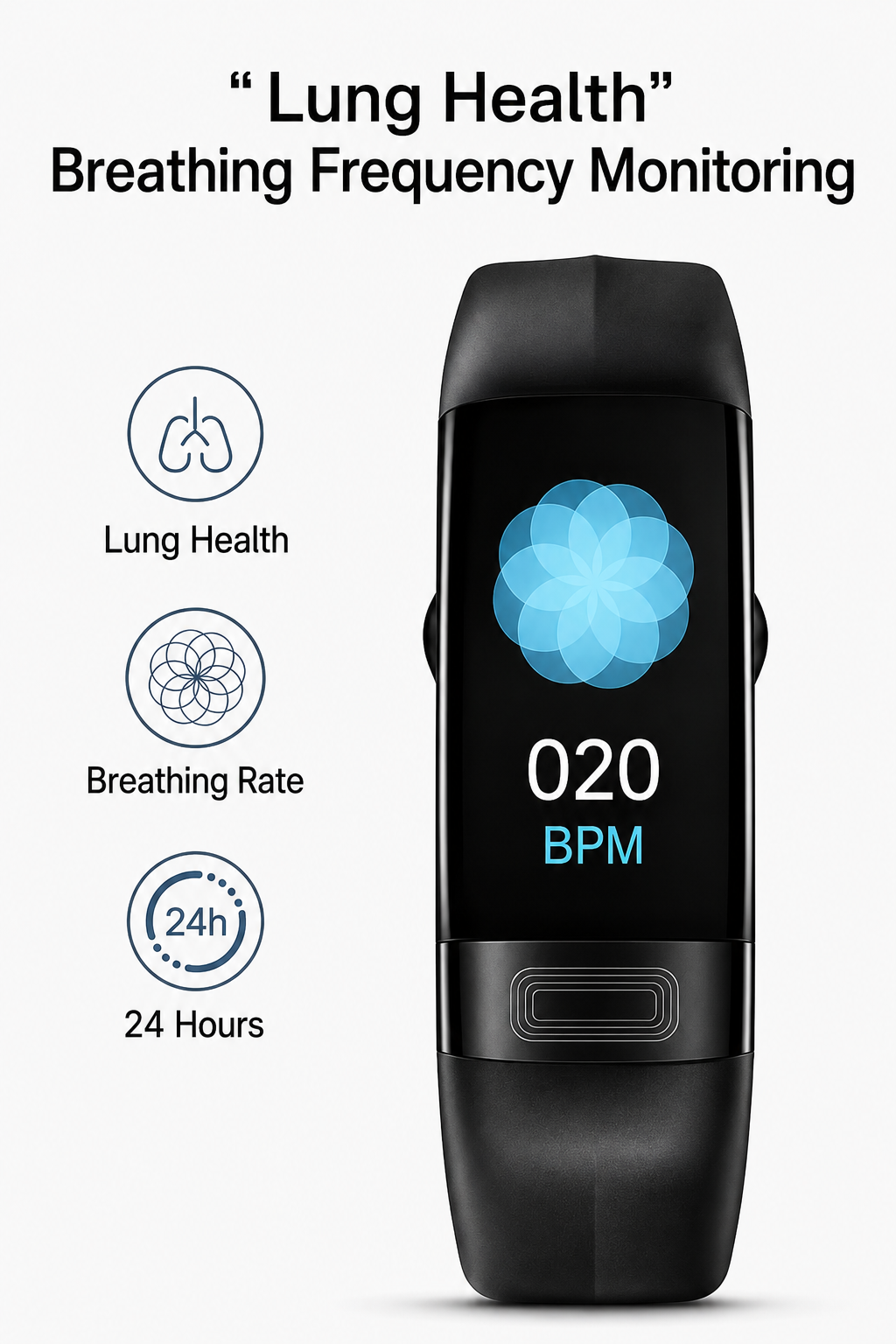 Smartwatch met EKG Hartslag Bloeddruk Slaaptracking Zwart Blauw Rood Gezondheidsmonitor Fitness Tracker Vitaro | Sansoti