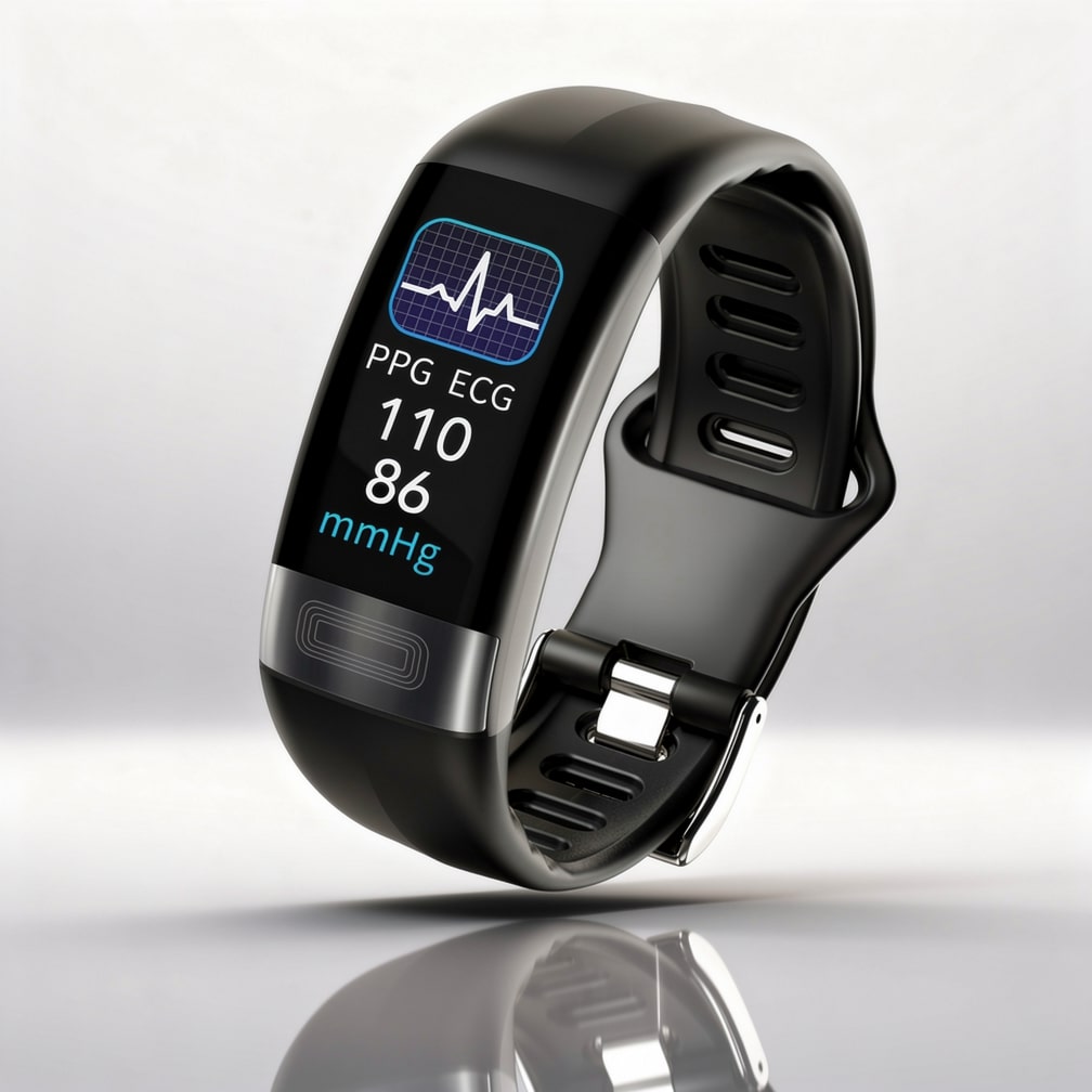 Smartwatch met EKG Hartslag Bloeddruk Slaaptracking Zwart Blauw Rood Gezondheidsmonitor Fitness Tracker Vitaro | Sansoti