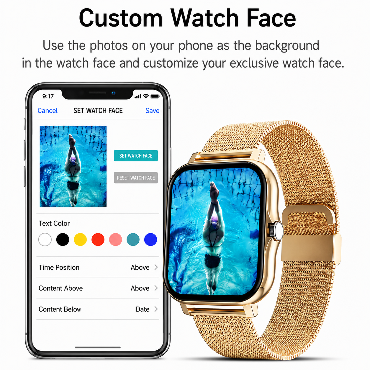 Smartwatch met Gezondheidsmeting en 10 Dagen Accuduur | Sansoti