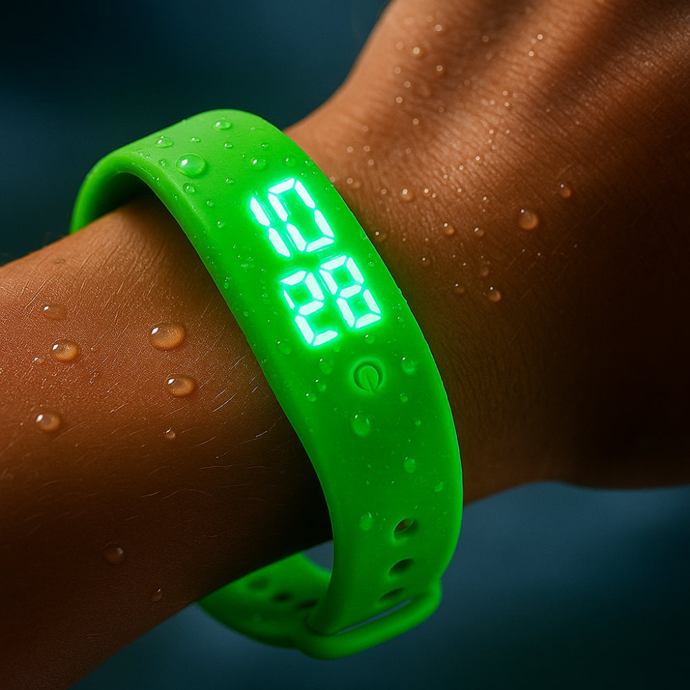 Digitaal Sporthorloge Waterdicht Siliconen Fitnesshorloge met Trillingsalarm en Temperatuurmeting | Sansoti
