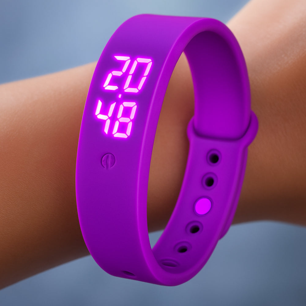 Digitaal Sporthorloge Waterdicht Siliconen Fitnesshorloge met Trillingsalarm en Temperatuurmeting | Sansoti