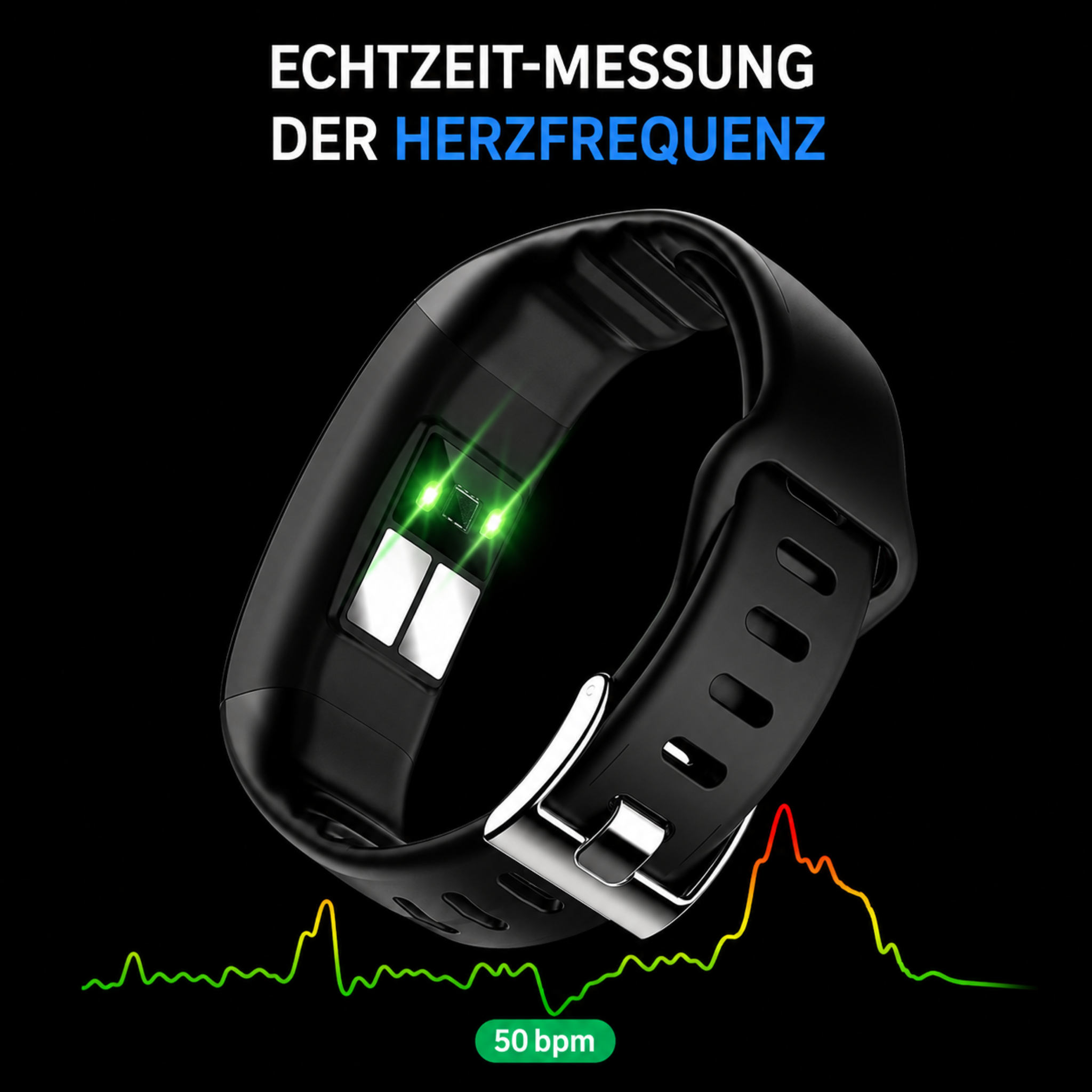 Smartwatch met ECG, Bloeddruk- & Slaaptracking – Gezondheidsmonitor met Continue Hartfrequentiemeting | Sansoti