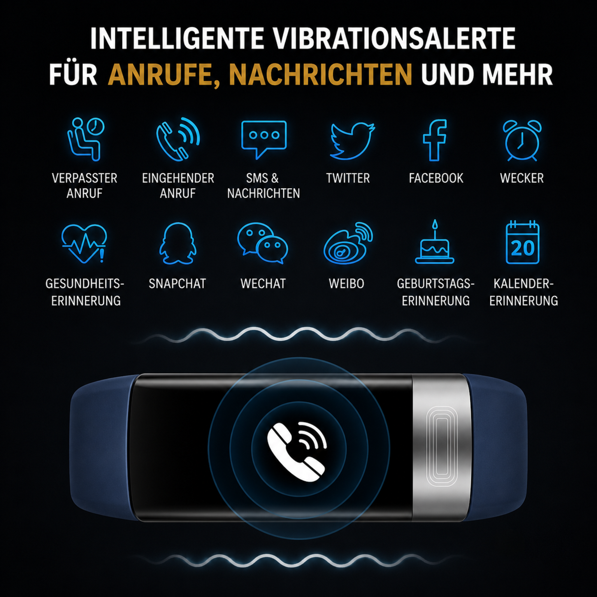 Smartwatch met ECG, Bloeddruk- & Slaaptracking – Gezondheidsmonitor met Continue Hartfrequentiemeting | Sansoti