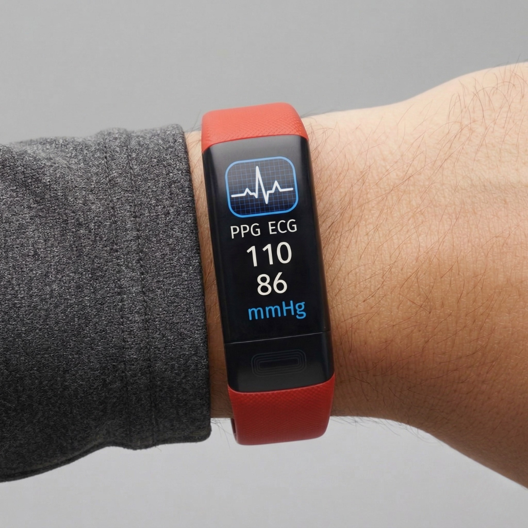 Smartwatch met ECG, Bloeddruk- & Slaaptracking – Gezondheidsmonitor met Continue Hartfrequentiemeting | Sansoti