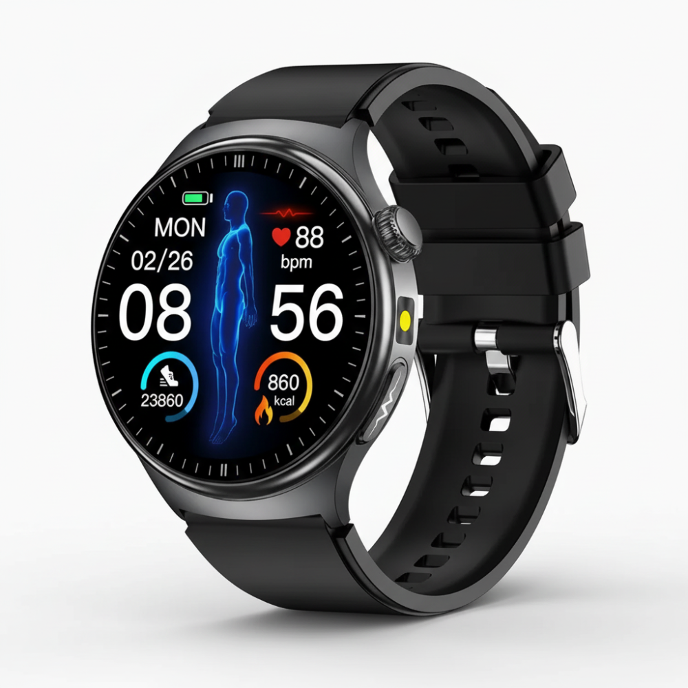 Smartwatch met Hartslagmeter Bloeddruk Zuurstofmeting Gezondheidshorloge Sport Fitness Tracker Slaapanalyse Waterdicht IP67 | Sansoti