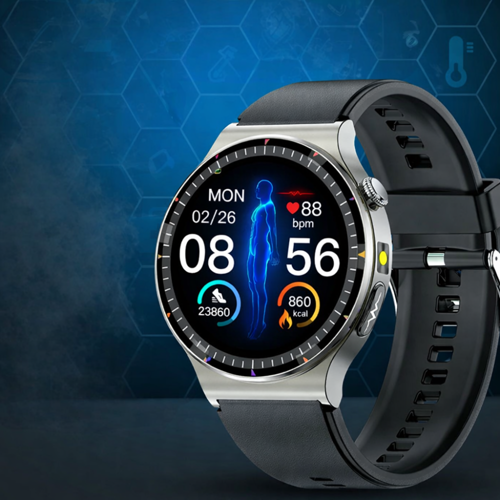 Smartwatch met Hartslagmeter Bloeddruk Zuurstofmeting Gezondheidshorloge Sport Fitness Tracker Slaapanalyse Waterdicht IP67 | Sansoti