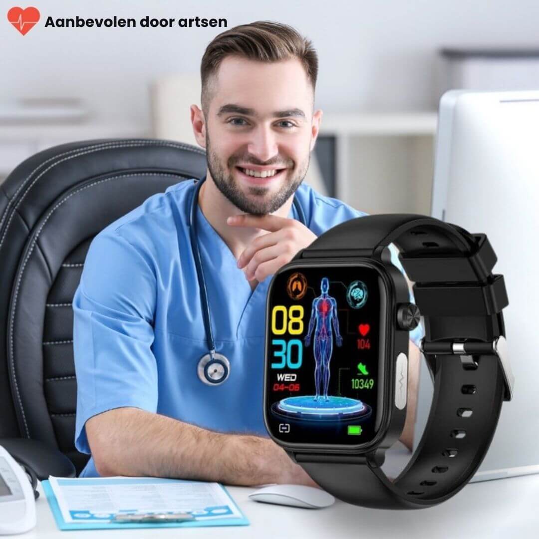 Smartwatch for Seniors with Heart Rate Monitor GPS Fall Detection SOS Function | Sansoti